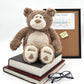 Soft Brown Bear - Warmable, Weighted, Washable  - Dimensions: Approx. 12" tall, 2 lbs - Hugglz