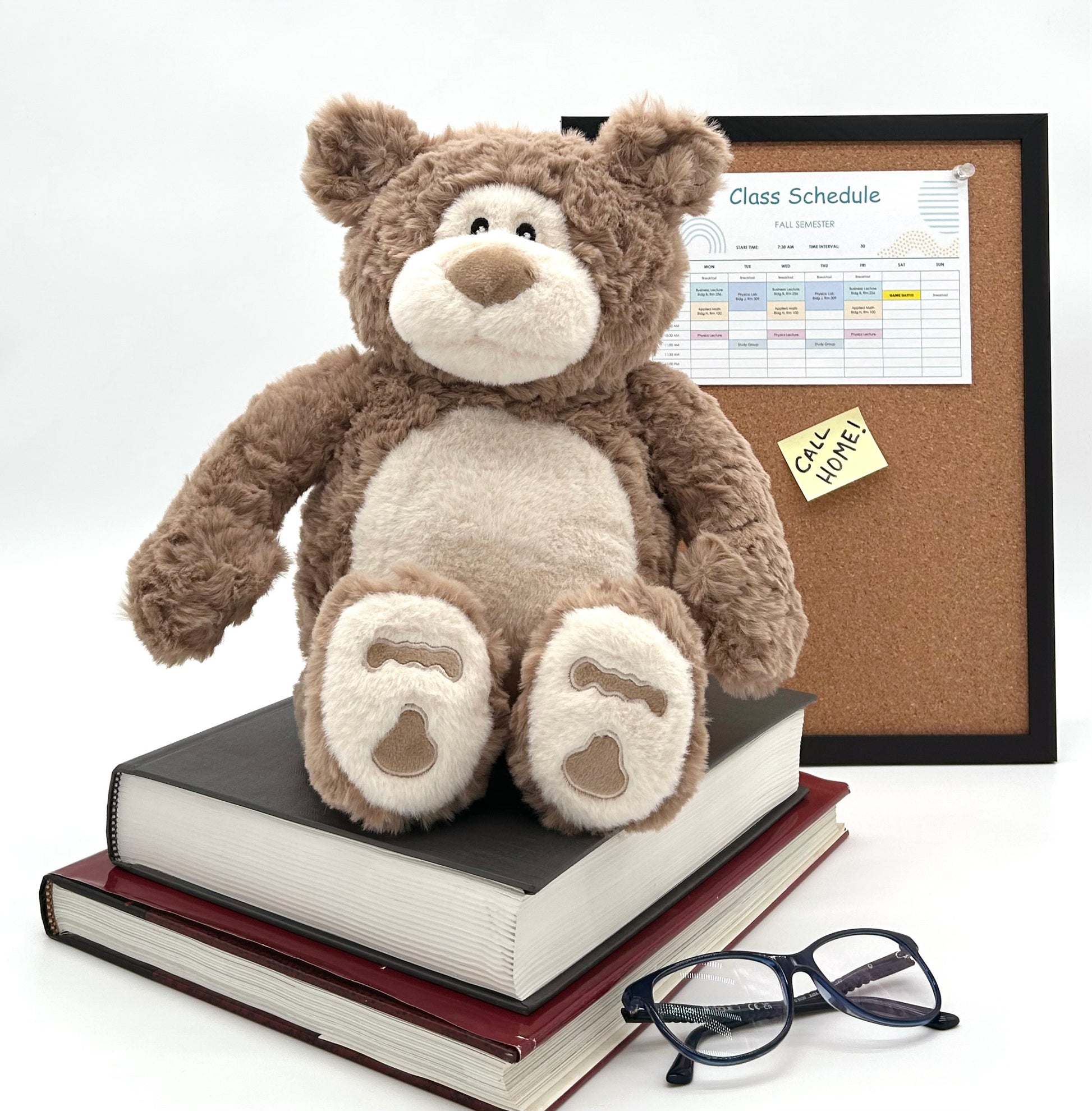 Soft Brown Bear - Warmable, Weighted, Washable  - Dimensions: Approx. 12" tall, 2 lbs - Hugglz