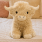 White Highland Cow Weighted Plush - Warmable, Washable Comfort Plush, Perfect Gift, 11" tall, approx. 2 lb - Hugglz