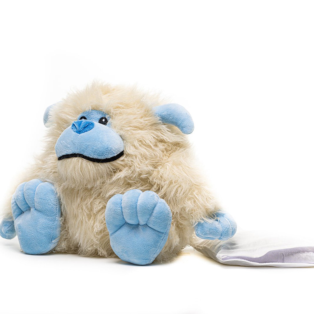 Yeti - Warmable, Weighted, Washable  - Dimensions: Approx. 12" tall, 2 lbs - Hugglz