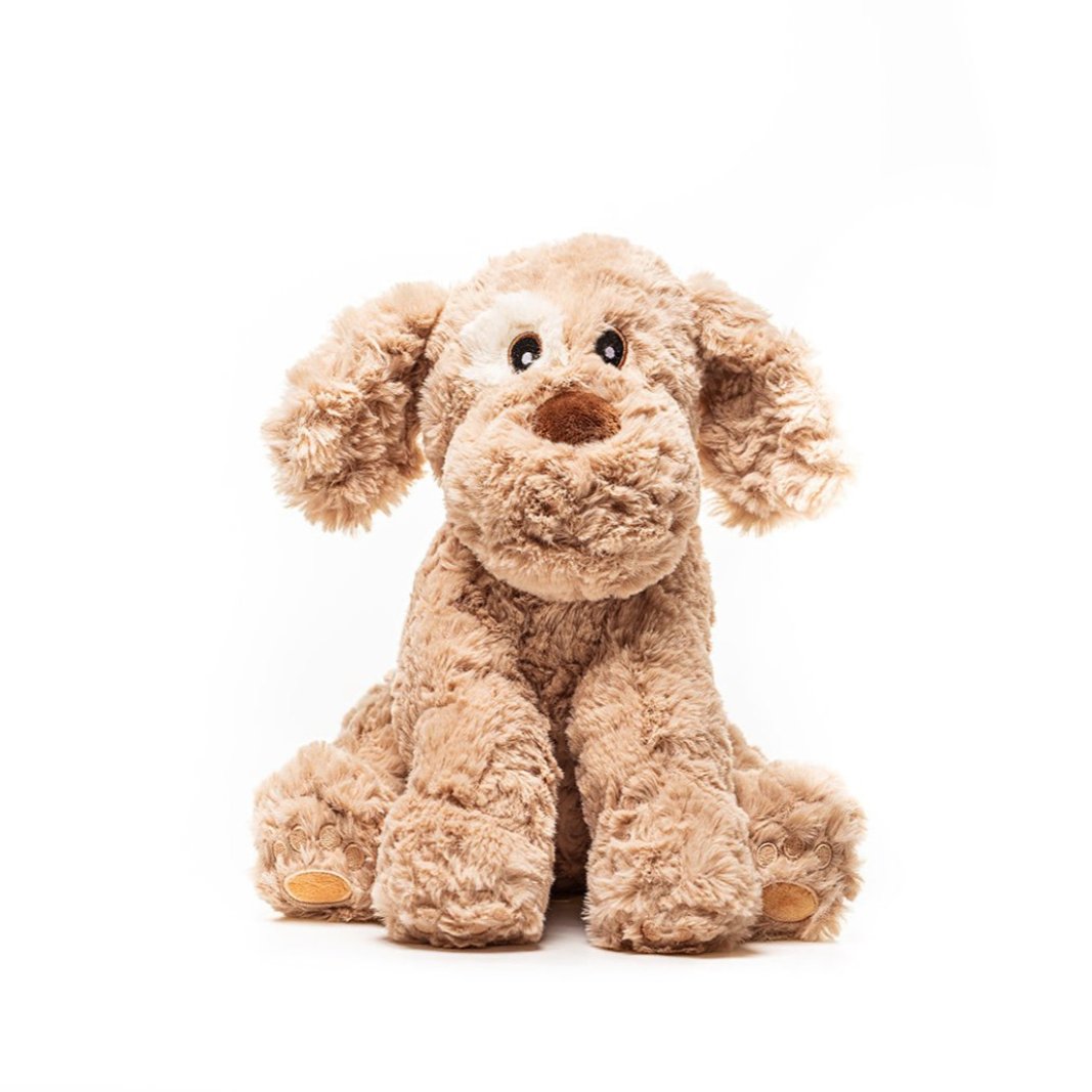 Brown Dog - Warmable, Weighted, Washable - Dimensions: Approx. 12" tall, 2 lbs - Hugglz