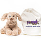 Brown Dog - Warmable, Weighted, Washable - Dimensions: Approx. 12" tall, 2 lbs - Hugglz