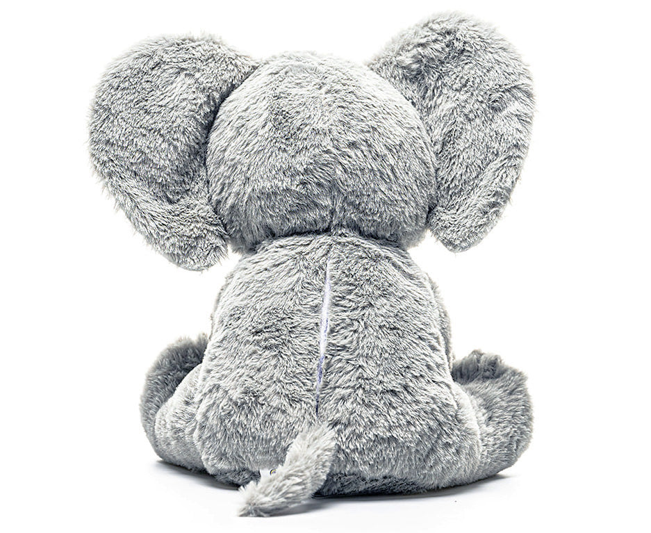 Grey Elephant - Warmable, Weighted, Washable  - Dimensions: Approx. 12" tall, 2 lbs - Hugglz