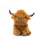 Brown Highland Cow - Warmable, Weighted, Washable  - Dimensions: Approx. 12" tall, 2 lbs - Hugglz