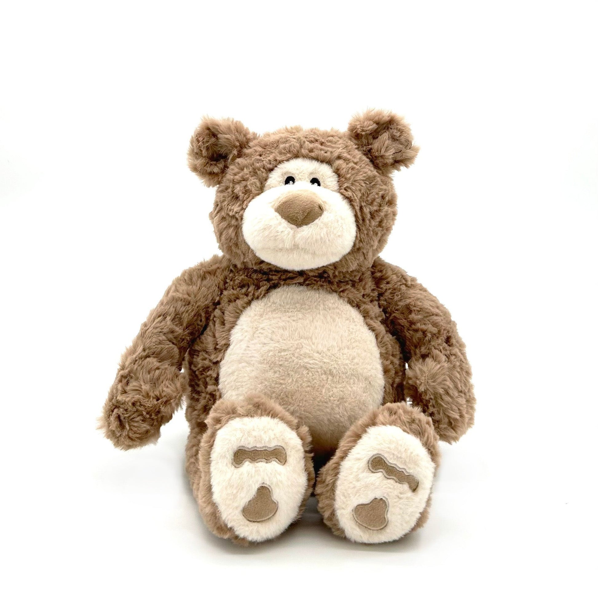 Soft Brown Bear - Warmable, Weighted, Washable  - Dimensions: Approx. 12" tall, 2 lbs - Hugglz