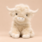 White Highland Cow warmable weighted stuffed animal front view